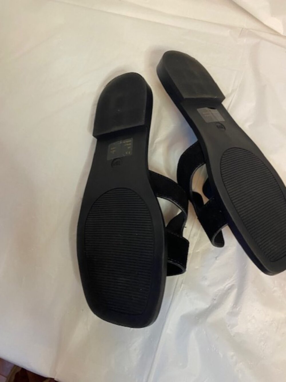Project Cloud Women's Slip-On Jannel Flat Sandal Black Suede, Women's Size 7.5 - Picture 7 of 8